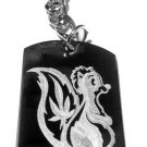 Skunk Weed Smoke Marijana Ganja Pot Leaf Tail - Metal Ring Key Chain Keychain