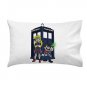 Characters w/ Public Call Box Video Game & TV Show Parody - Single Pillow Case