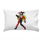 Female Jester Villain Video Game & Bat Super Hero Parody - Single Pillow Case
