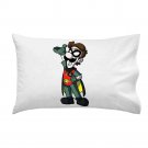 Red Bird Sidekick Hero Video Game & Bat Super Hero Parody - Single Pillow Case