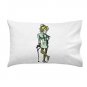 Question Mark Villain Video Game & Bat Super Hero Parody - Single Pillow Case
