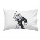 Disfigured Face Villain Video Game & Bat Super Hero Parody - Single Pillow Case