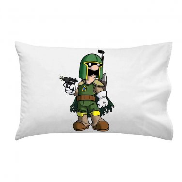 Plumbing Wars Bounty Hunter Video Game Space Movie Parody - Single Pillow Case