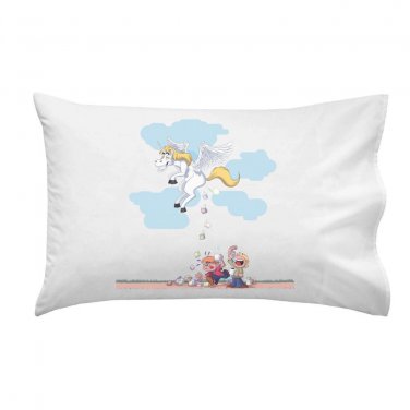 Pegacorn Marshmallows Funny Unicorn Pooping Candy Cartoon - Single Pillow Case