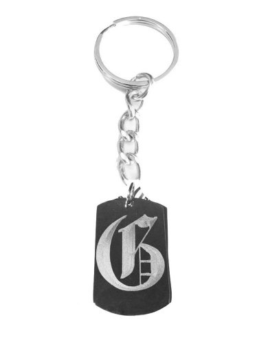 Letter G Old English Font Initial First Name - Metal Ring Key Chain Keychain