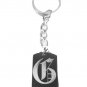 Letter G Old English Font Initial First Name - Metal Ring Key Chain Keychain