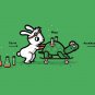 "Using Force" Rabbit & Turtle Physics Science - Rectangle Refrigerator Magnet