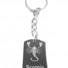 Zodiac Sign Scorpio Scorpion Symbol - Metal Ring Key Chain Keychain