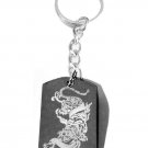 Tiger Lion Black Panther Prowling with Ribbon - Metal Ring Key Chain Keychain