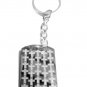 Cross Repeating Covered Christian Novelty - Metal Ring Key Chain Keychain