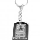 United States Military Proud US Army Grandmother - Metal Ring Key Chain Keychain