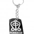 International Symbol for Power of Love Logo - Metal Ring Key Chain Keychain