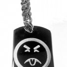Poison Yucky Label Smiley Face Logo Symbol - Metal Ring Key Chain Keychain