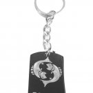 Zodiac Sign Pisces Two Fish Symbol - Metal Ring Key Chain Keychain
