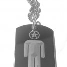 Pagan Occult Pentagram Person Religion - Metal Ring Key Chain Keychain