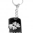 International Symbol for Peace Logo - Metal Ring Key Chain Keychain