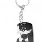 Random Weirdness Panda Bear Holding Gun Funny - Metal Ring Key Chain Keychain