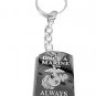 Once a Marine Always a Marine Anchor & Globe - Metal Ring Key Chain Keychain