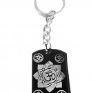 Hindu Om Aum Lotus Flower Meditation Religion - Metal Ring Key Chain Keychain