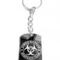 NEW Zombie Outbreak Response ZORT Biohazard - Metal Ring Key Chain Keychain