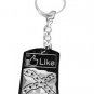 I Like Rebel Confederate Flag Dixie South - Metal Ring Key Chain Keychain