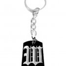 Letter W Old English Font Initial First Name - Metal Ring Key Chain Keychain