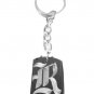 Letter R Old English Font Initial First Name - Metal Ring Key Chain Keychain