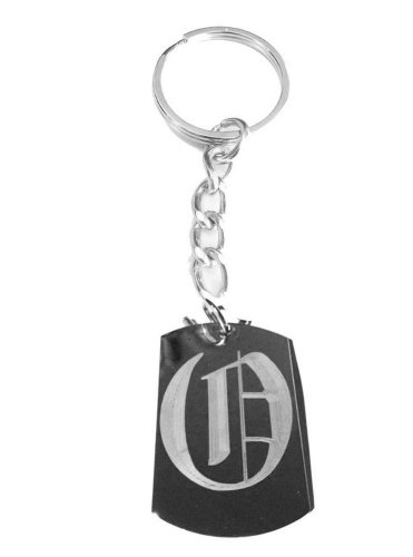 Letter O Old English Font Initial First Name - Metal Ring Key Chain Keychain