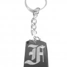 Letter F Old English Font Initial First Name - Metal Ring Key Chain Keychain