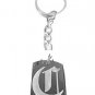 Letter C Old English Font Initial First Name - Metal Ring Key Chain Keychain