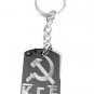 Hammer & Sickle USSR Former Soviet Union Russia - Metal Ring Key Chain Keychain