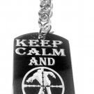 Keep Calm and Kill Zombies Target Sniper Scope - Metal Ring Key Chain Keychain
