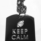Keep Calm and Play Football - Metal Ring Key Chain Keychain