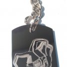Horror Scary Jester Joker Skull Engraved - Metal Ring Key Chain Keychain
