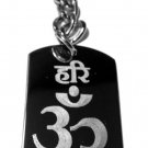 Hindu Lord Saying Hari Om TAT SAT Mantra - Metal Ring Key Chain Keychain