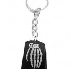 Novelty Skeleton Grenade Logo - Metal Ring Key Chain Keychain
