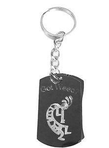 Marijuana Pot Weed "Got Weed?" Rasta Kokopelli - Metal Ring Key Chain Keychain