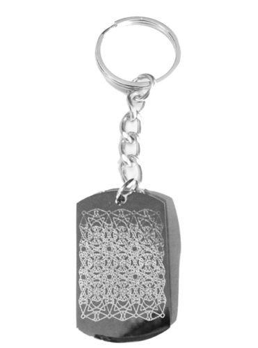 3D Geometrical Mathematical Symmetrical Design - Metal Ring Key Chain Keychain