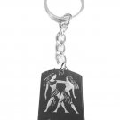 Zodiac Sign Gemini Twins Logo - Metal Ring Key Chain Keychain
