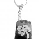 Irish St. Patrick's Day Lucky Four Leaf Clover - Metal Ring Key Chain Keychain