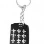 Fleur De Lis Various Logo Symbols - Metal Ring Key Chain Keychain