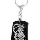 Gambling Craps Cards Lucky Flaming Dice Roll - Metal Ring Key Chain Keychain
