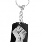 Fist Power to the People Revolution Logo - Metal Ring Key Chain Keychain