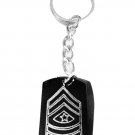 Army Military Officer Rank Sargeant Major Logo - Metal Ring Key Chain Keychain