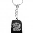 Novelty Fire Department Symbol Logo - Metal Ring Key Chain Keychain