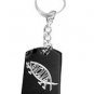 Evolve Darwin Funny Humor Novelty Christian Fish - Metal Ring Key Chain Keychain