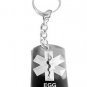 Medical Emergency EGG Allergy Logo Symbols - Metal Ring Key Chain Keychain