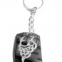 Devil Satan Satanic Face Skull Evil Logo Symbol - Metal Ring Key Chain Keychain