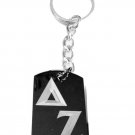 Sorority House Greek Symbol Delta Zeta Logo - Metal Ring Key Chain Keychain