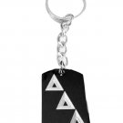Sorority House Greek Symbol Delta Delta Delta - Metal Ring Key Chain Keychain